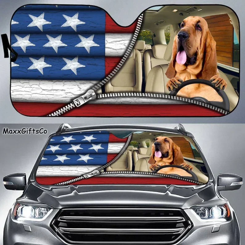 

Bloodhound Car Sun Shade, Dog Windshield, Dog Sunshade, Dog Car Accessories, Car Decoration, Gift For Dad, Mom