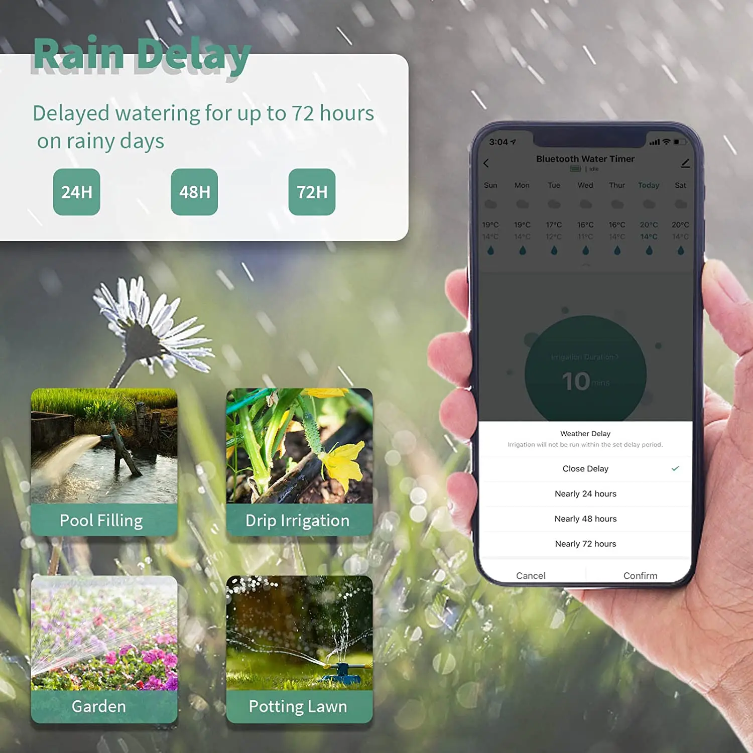 Diivoo WiFi Smart Irrigation Garden Water Timer Automatic Irrigation Programmer Water Valve Garden Automatic Watering System 5