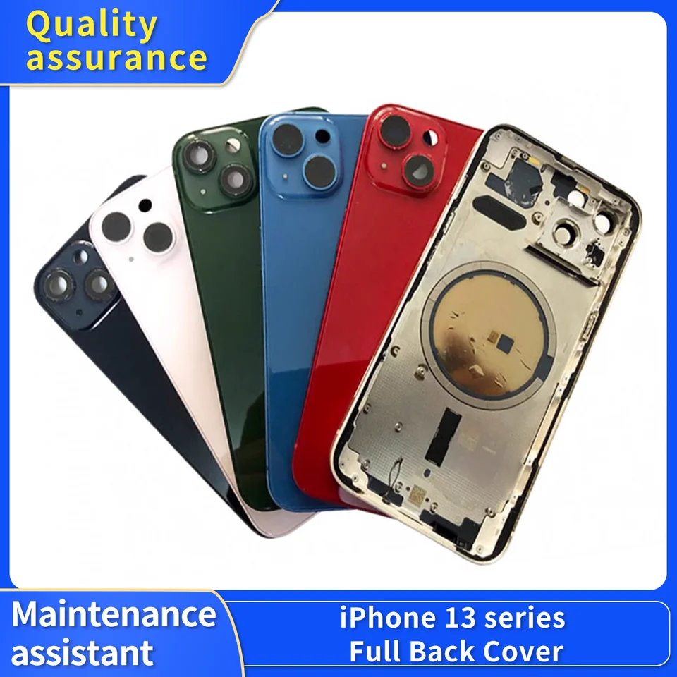 26415 - COUVERCLE CACHE BATTERIE COQUE ARRIERE POUR IPHONE 13 BLEU AVEC CHASSIS COMPATIBLE - Compatibile