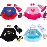 Newborn Cartoon Clothes Baby Girls Clothing Set My First Birthday Baby Clothes Set Ruffle Tutu Dress New Born Baby Clothing 1