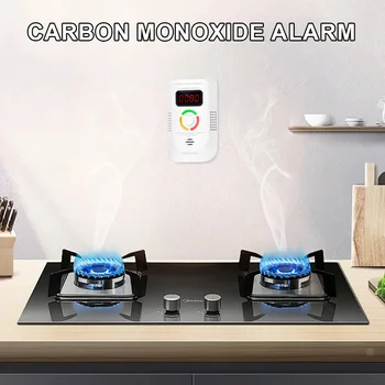 Home Security Combustible Gas Leakage Sensor LPG Propane Butane Methane Natural Gas Detector CO Carbon Monoxide Alarm Fireproof 5