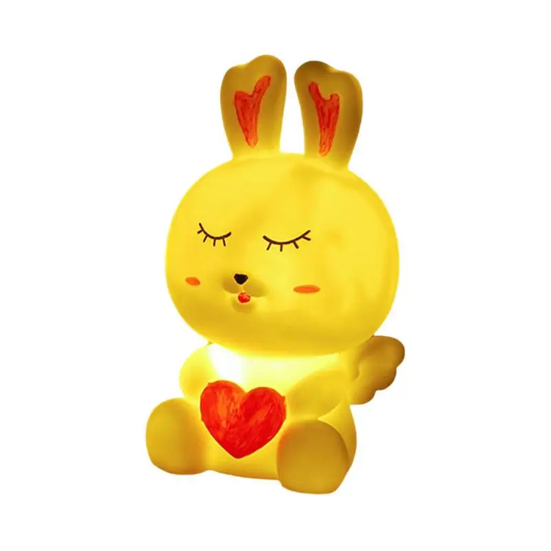 

LED Rabbit Night Light Silicone Bunny Lamp Rabbit Animal Cartoon Silicone Sleeping Lamp For Kids Children Baby Toy Festival Gift