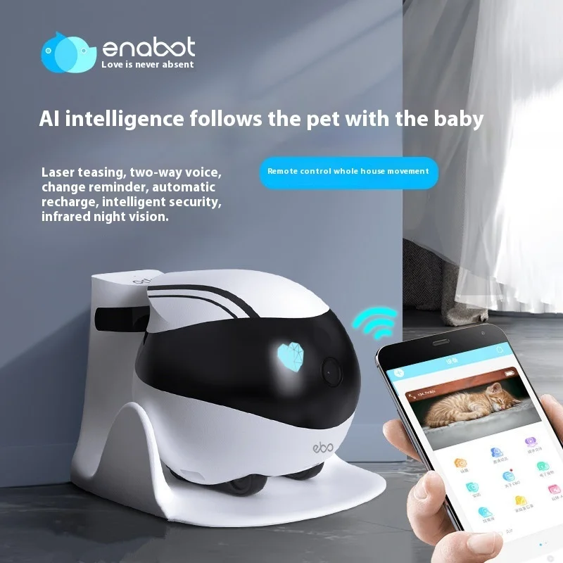 New Enabot EBO Air EBO SE Intelligent Robot Wireless Camera Robot Remote Monitoring Pet Companion Real Time Control Home
