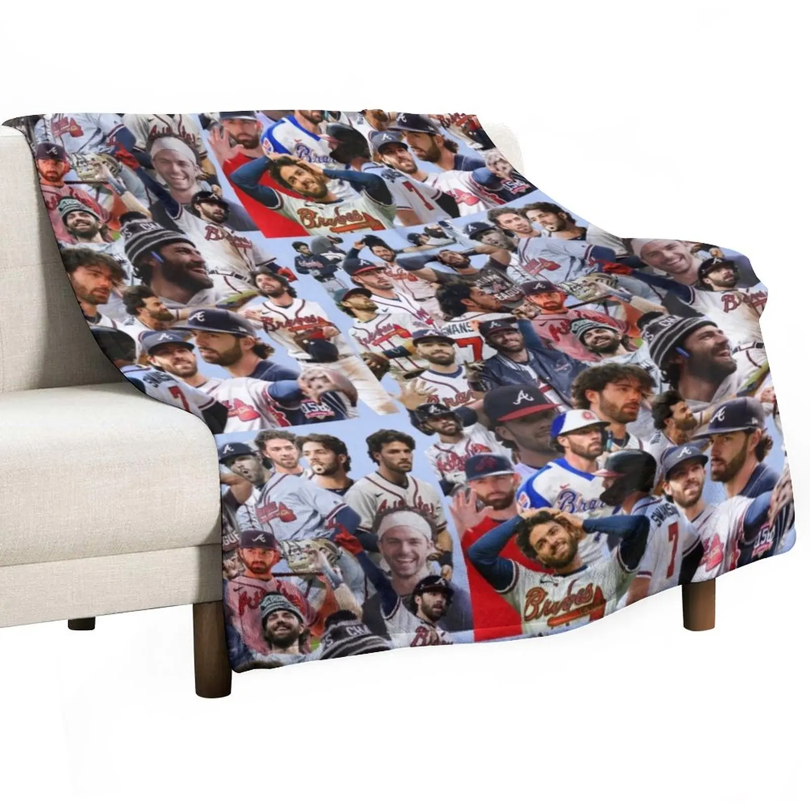 

dansby collage Throw Blanket Flannels Stuffeds anime For Decorative Sofa Blankets