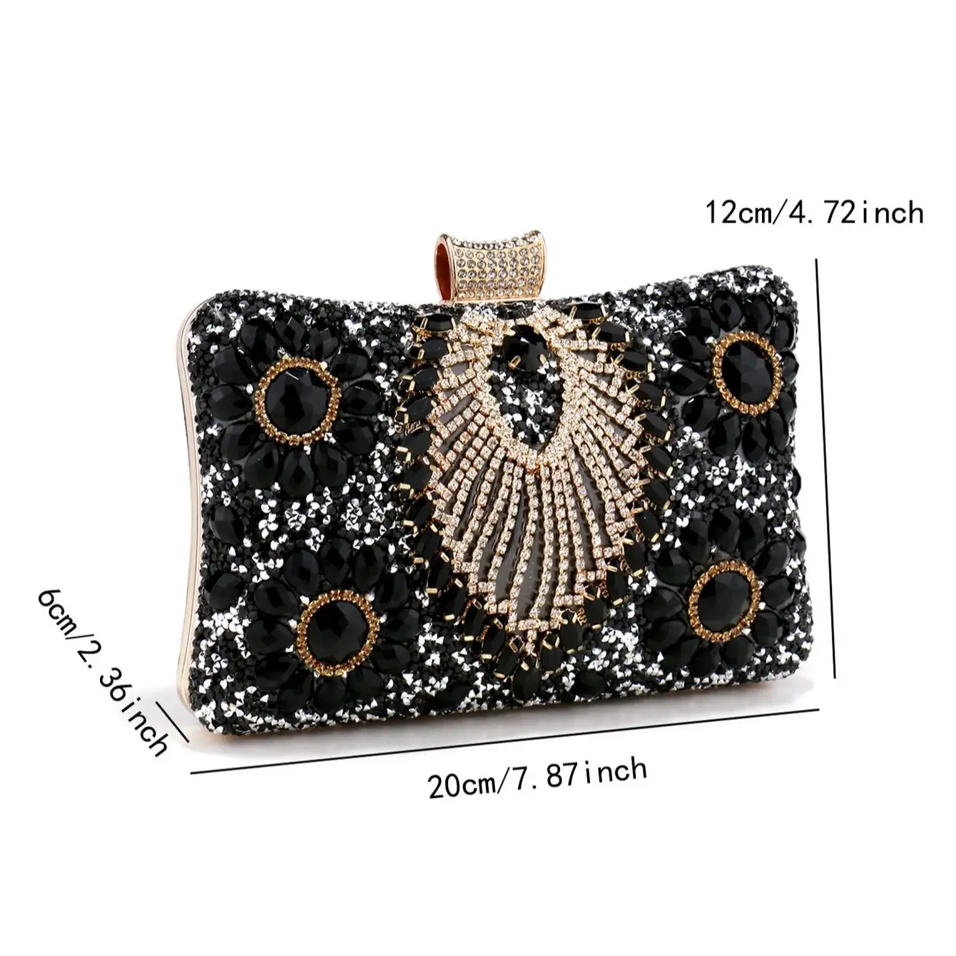 Acrylic Glitter Tassel Women Evening Clutch Bag