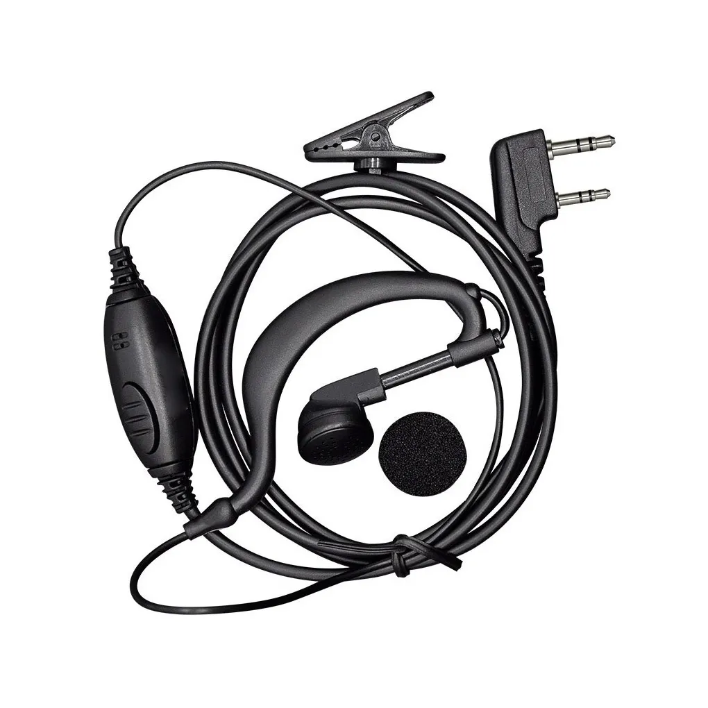 

2 Pin Ear Bar Earpiece Mic PTT Headset for Kenwood Baofeng Radio UV-5R 777 888s WOUXUN HYT PUXING C2073A