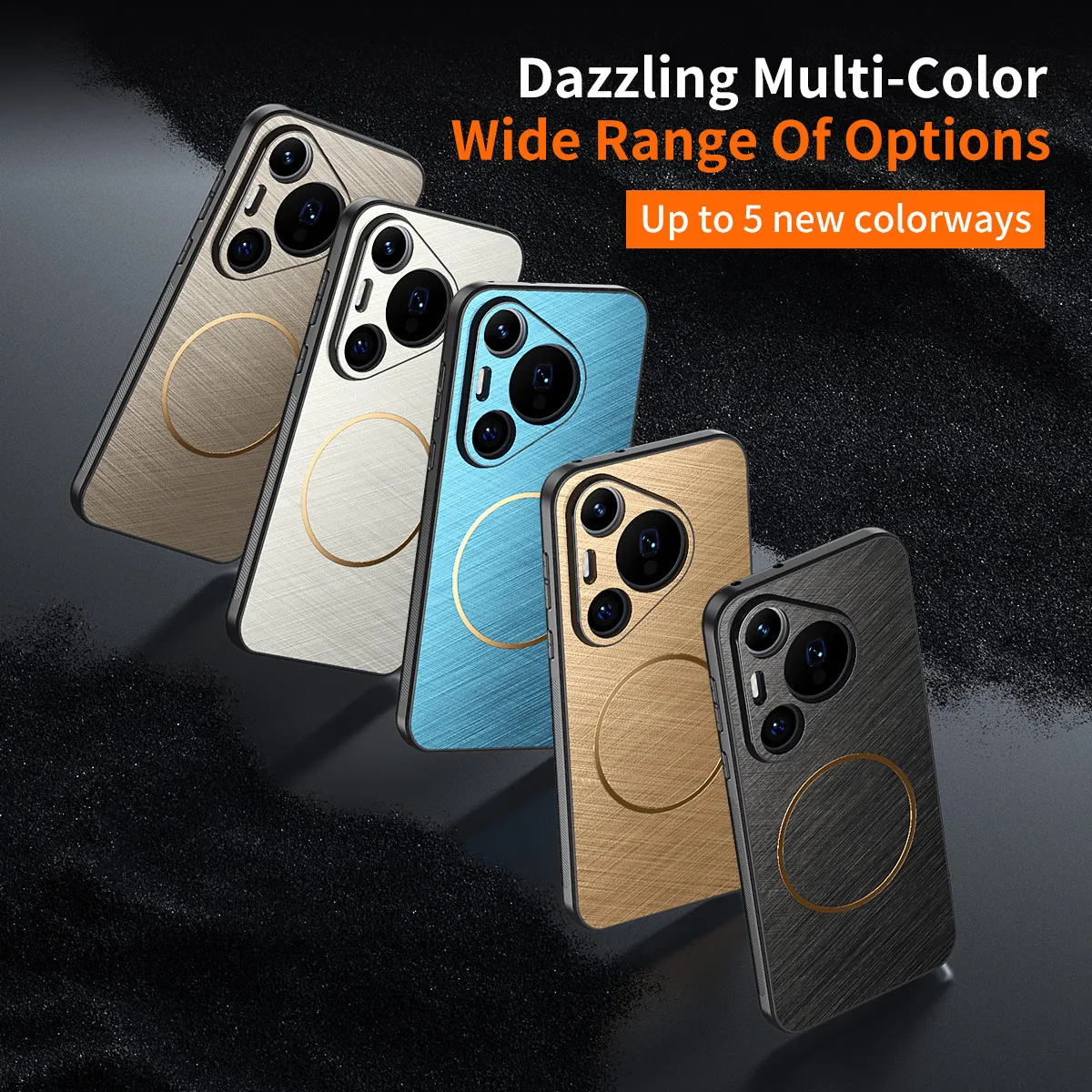 Luxury Gold Wire Textured Coil Magnetic Dropproof Phone Case
