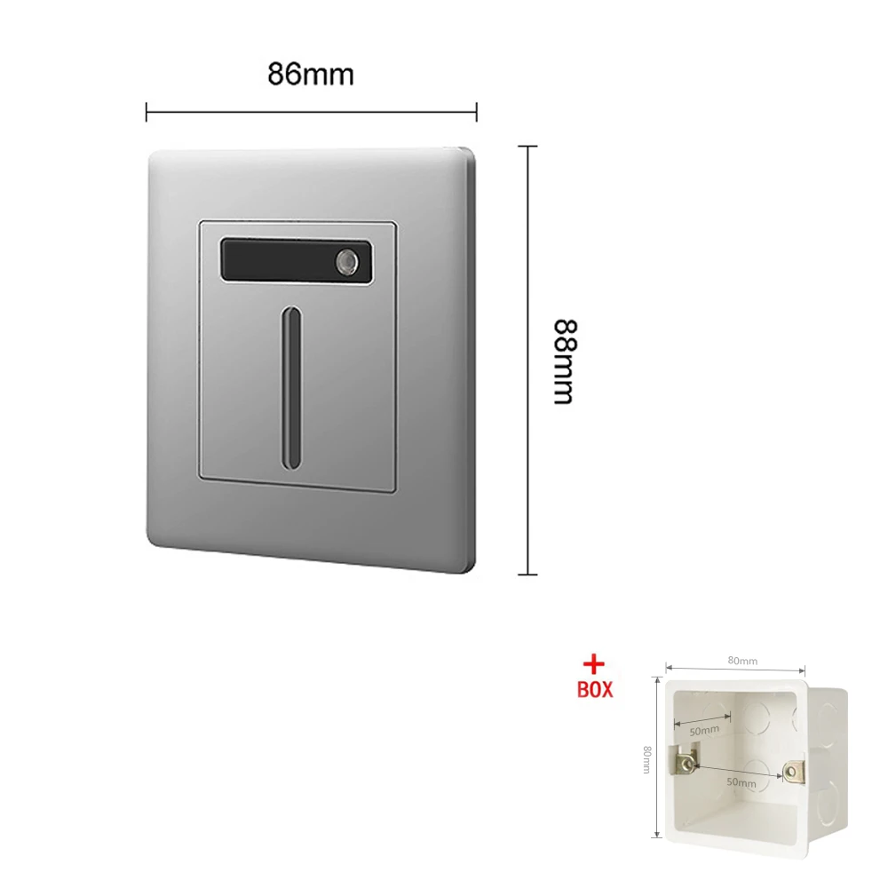 Lámpara empotrada tipo 86 con sensor de luz inteligente integrado, luces nocturnas para pasillos, luces de pie, decoración del hogar