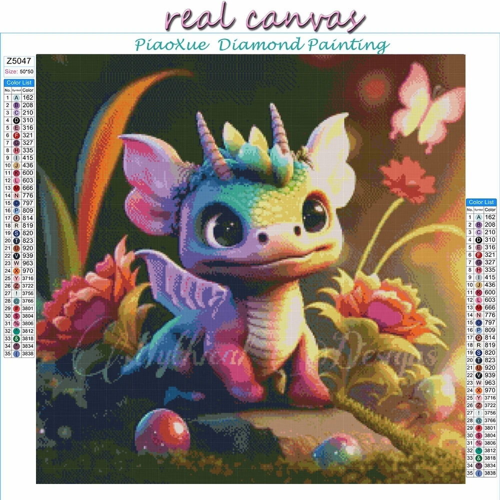 5D Diamond Painting New 2024 Cute Dragon Mosaic Embroidery Cartoon