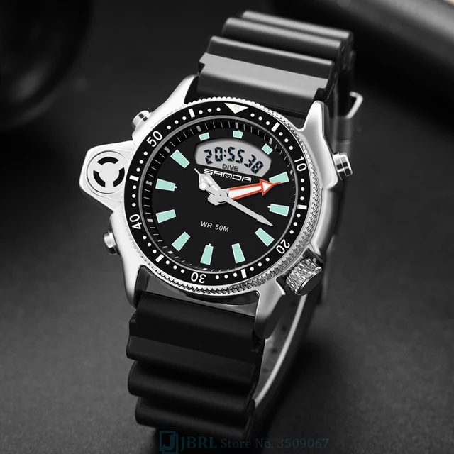 New Sports Watch For Men Outdoor Military 50M Waterproof Back Light Shock Clock Fashion Male Quartz Wristwatch Relogio Masculino 
