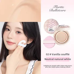 FLORTTE Ballet Soft Matte Foundation Air Cushion BB Cream (02Natural)