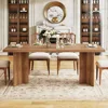 63-inch Dining Table for 4-6, Farmhouse Kitchen Table with Large Tabletop, Rectangular Dinner Eating Table for Dining Room 3