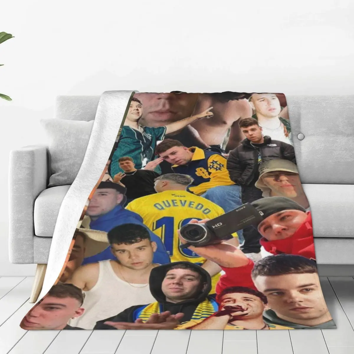 

Quevedo Blanket Fleece Printed Fan Gift Multifunction Warm Throw Blankets for Home Travel Rug Piece