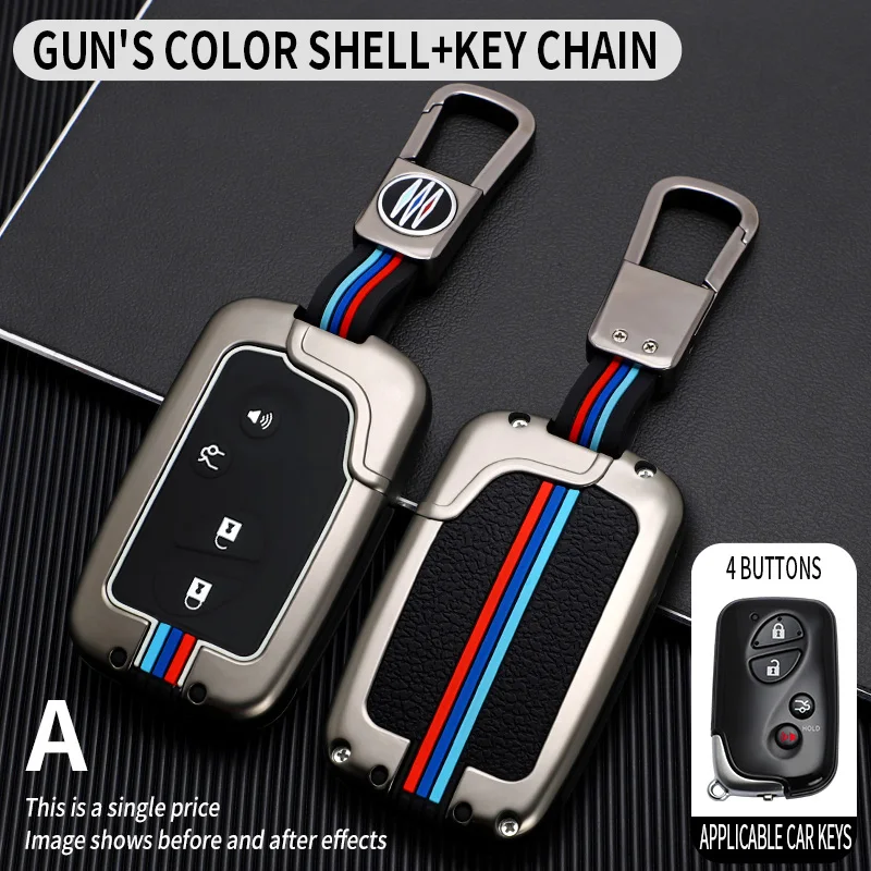 Copertura della cassa chiave dell'automobile della lega per Lexus IS250 CT200 CT200h RX270 RX350 RX450 3 4 pulsanti telecomando portachiavi portachiavi Auto Shell - S1178786cef0d412aa0592009c958410aG