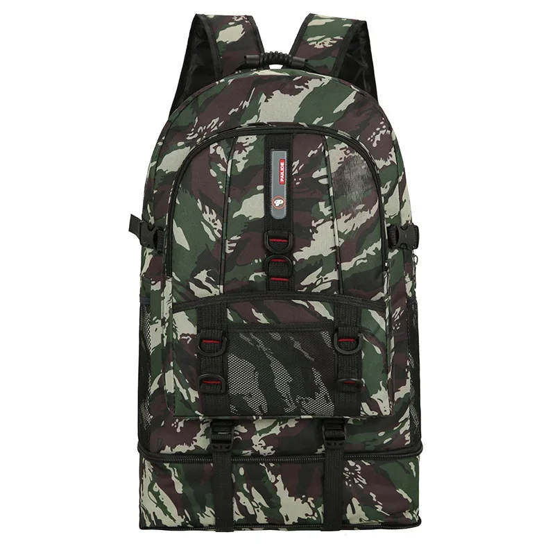 Erkek yürüyüş sırt çantası ve kamp seyahat çantası Oxford kumaş açık sırt çantası çiçek renkli yürüyüş taktik sırt çantası