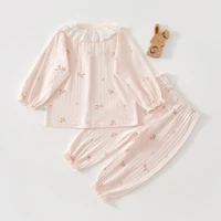 Vêtements d'été pour bébés filles, classe A, 6-12 mois, vêtements climatisés pour nourrissons, ensemble deux pièces, fibre fine d'été 80 2