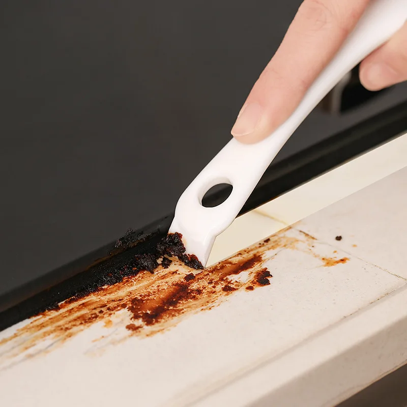 Houseeker BBQ Grill Barbecue Cleaning Brush V-shaped Hooked Brush Scraper Multifunctional Grill Net Oven Baking Tray Clean Tools