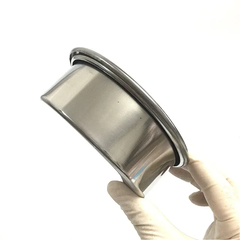 Cover And Tray For Test Sieve Diameter 10 cm 304 SUS Lid And Bottom For Laboratory Sampling Inspection Pharmacopeia Sieve