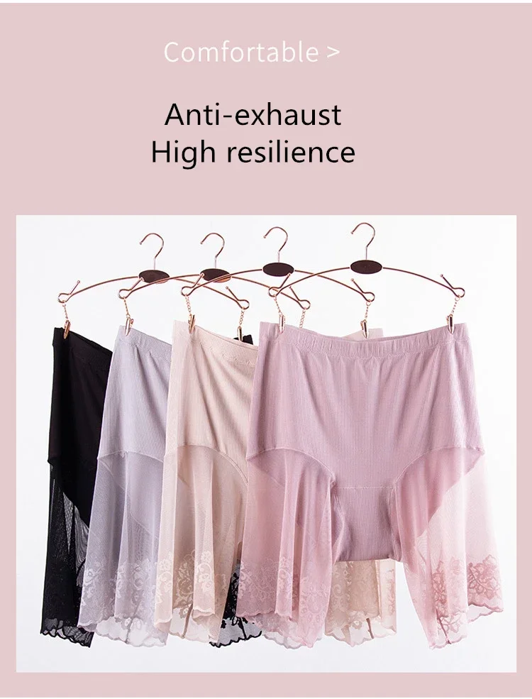 Description Picture 5 of itemUnderwear for Women Summer Ice Silk Shorts Under the Skirt Safety Pants Anti Chafing Thigh High Rise Panties Anti Friction Pants