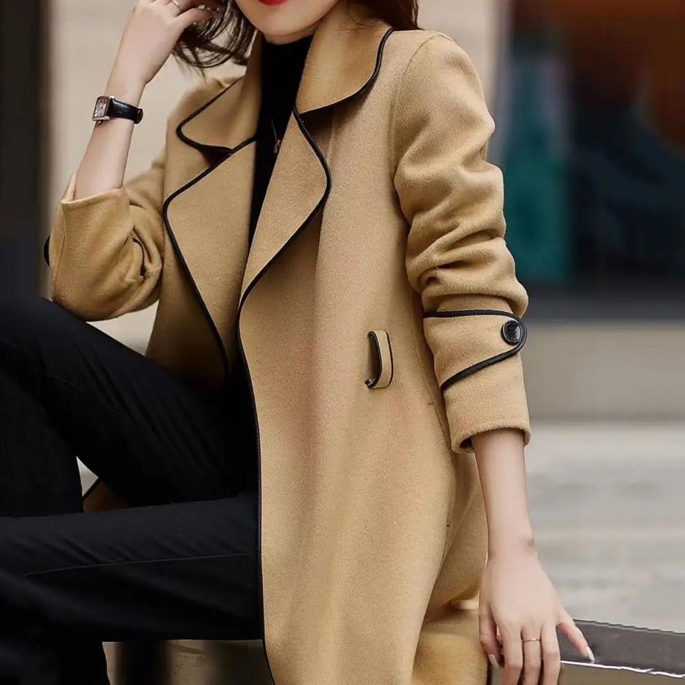 Stylish Ladies Jacket Autumn Winter Ladies Trench Coat Belt Coldproof Suit Collar Trench Coat  Streetwear stylish ladies jacket autumn winter ladies trench coat belt coldproof suit collar trench coat streetwear