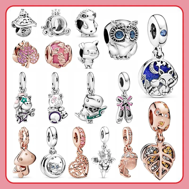 

Suitable For Original Women's Bracelet Necklace S925 Sterling Silver Magic Dragon Owl Crown Carriage Charm Woman Diy Jewelry