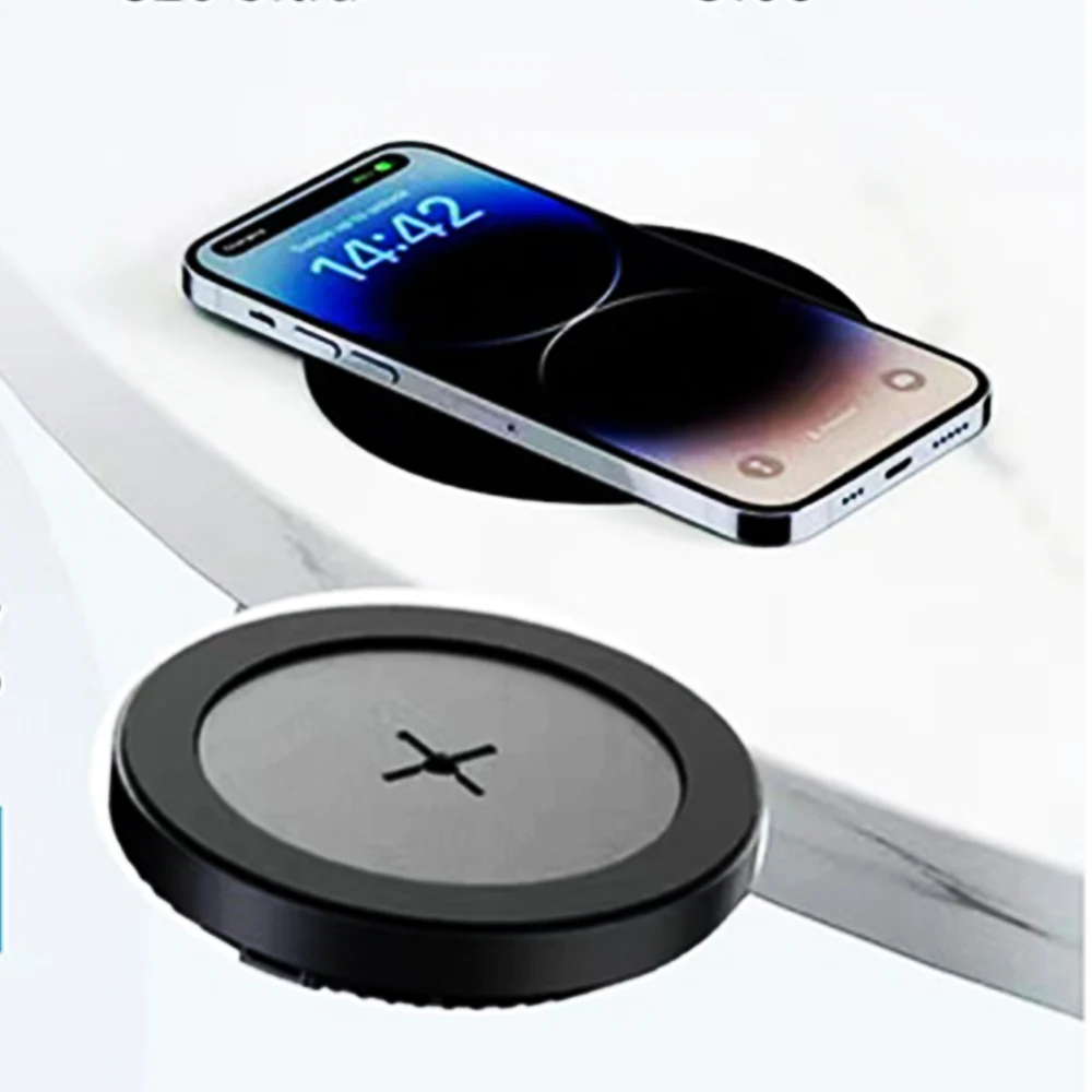 

Desk Hidden Wireless Charger for iPhone 15 Po/15/14 plus Induction Charger Under 40MM Long Distance Wireless Charger for iPhone