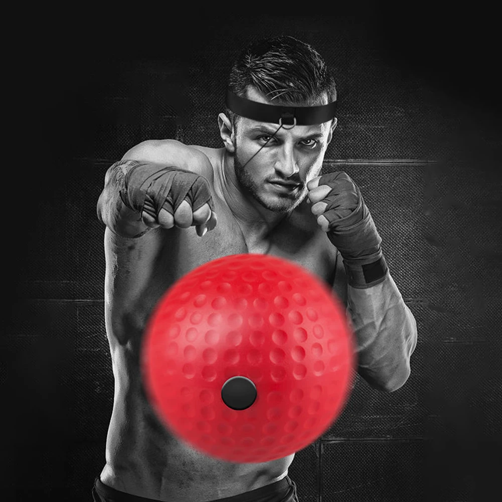 Boxing Reflex Ball with Headband Stress Relief Reflex Ball Set Hand Eye Coordination Training Improve Speed Boxing Equipment