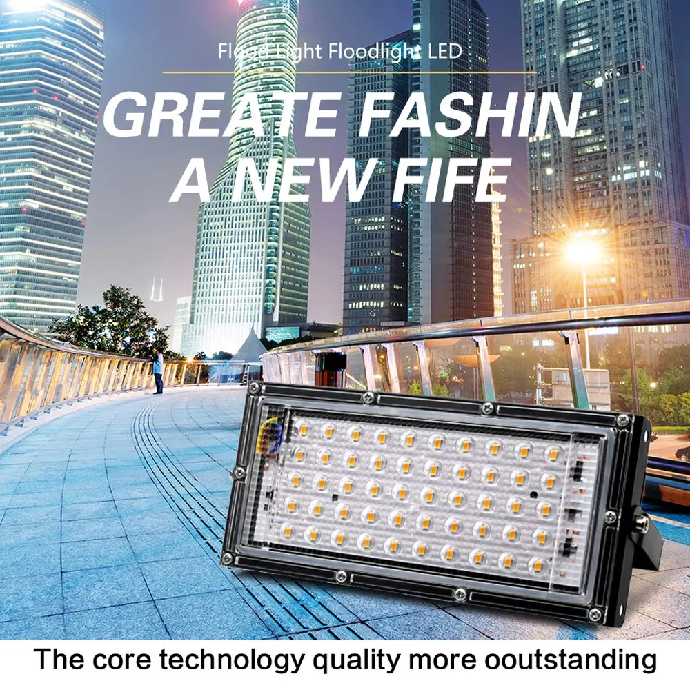 LED Flood Light 50W Outdoor Lighting 220V 240V Waterproof IP65 Reflector Projecteur LED Exterieur Focus Spotlight