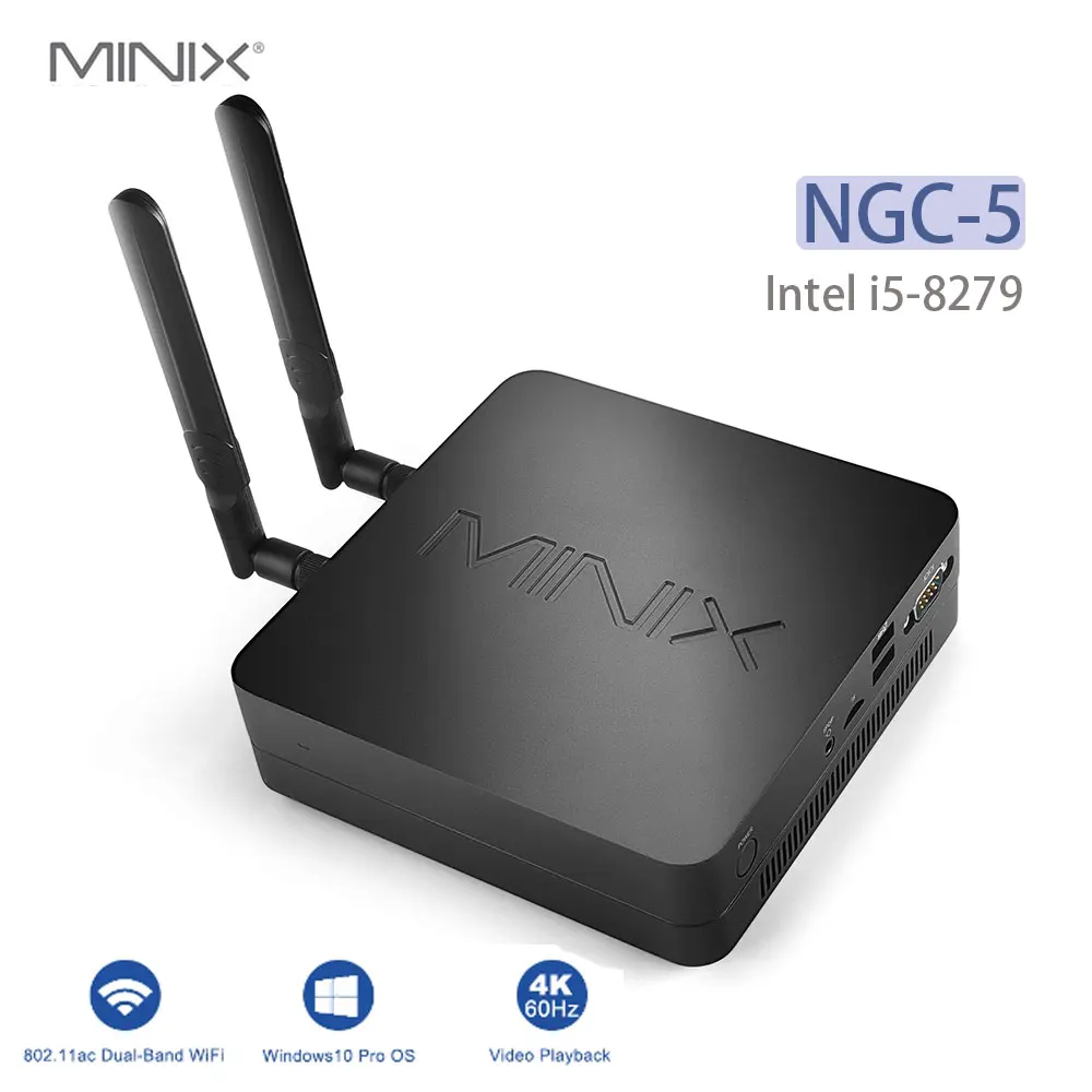 MINIX NGC-5 Gaming Mini Pc Intel Core i5-8279 DDR4 8G RAM 256GB SSD Office Home Design DP Windows 10 Pro BT4.2 Desktop Computer