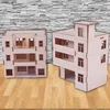 Model material apartment building wooden house model 4