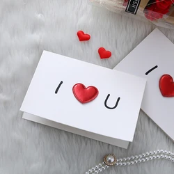 Handmade Love Postcard for Valentine's Day and Anniversaries - Romantic Greeting or Wedding Invitation Card (B)