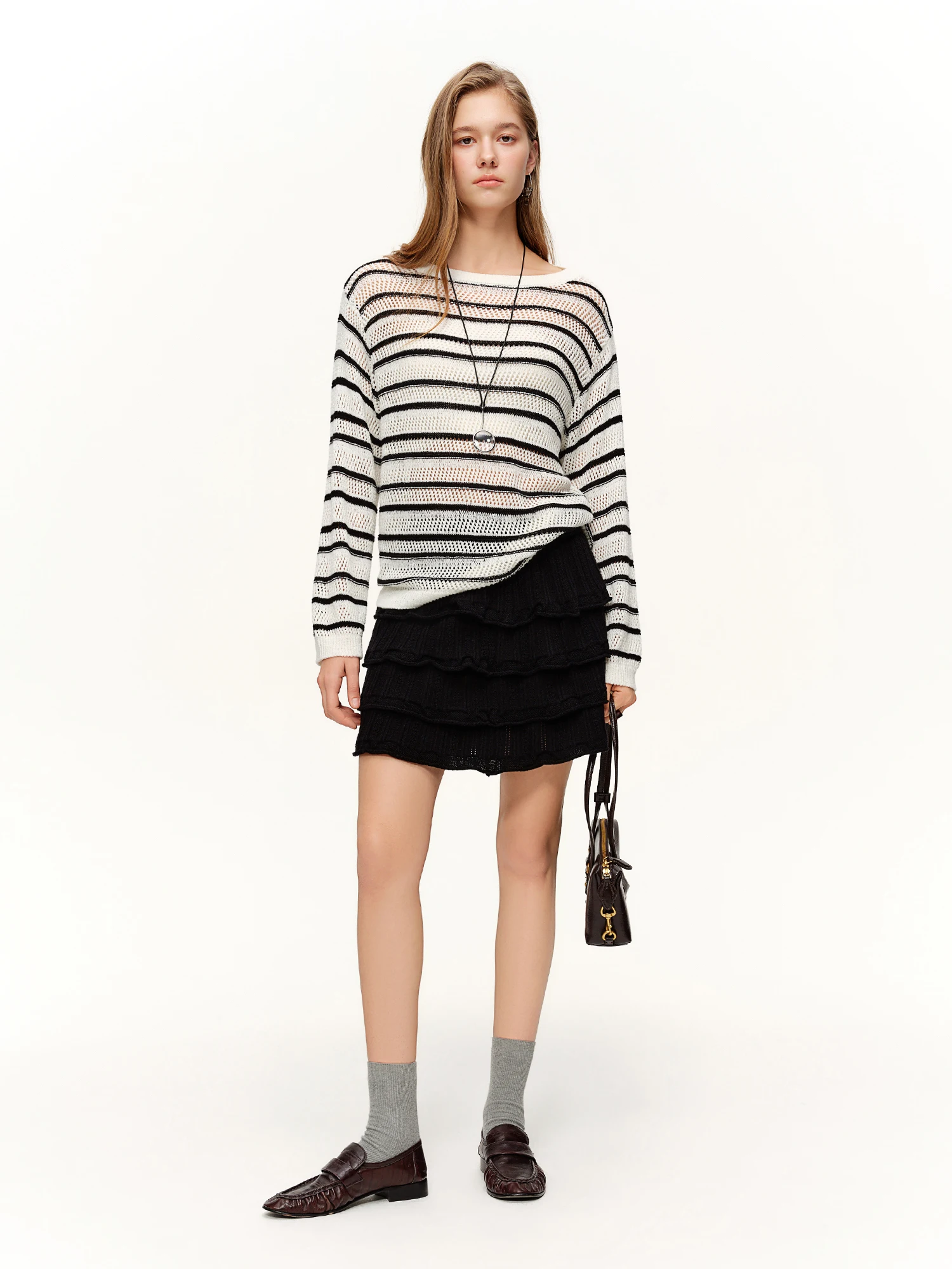 DUSHU dress pleated texture