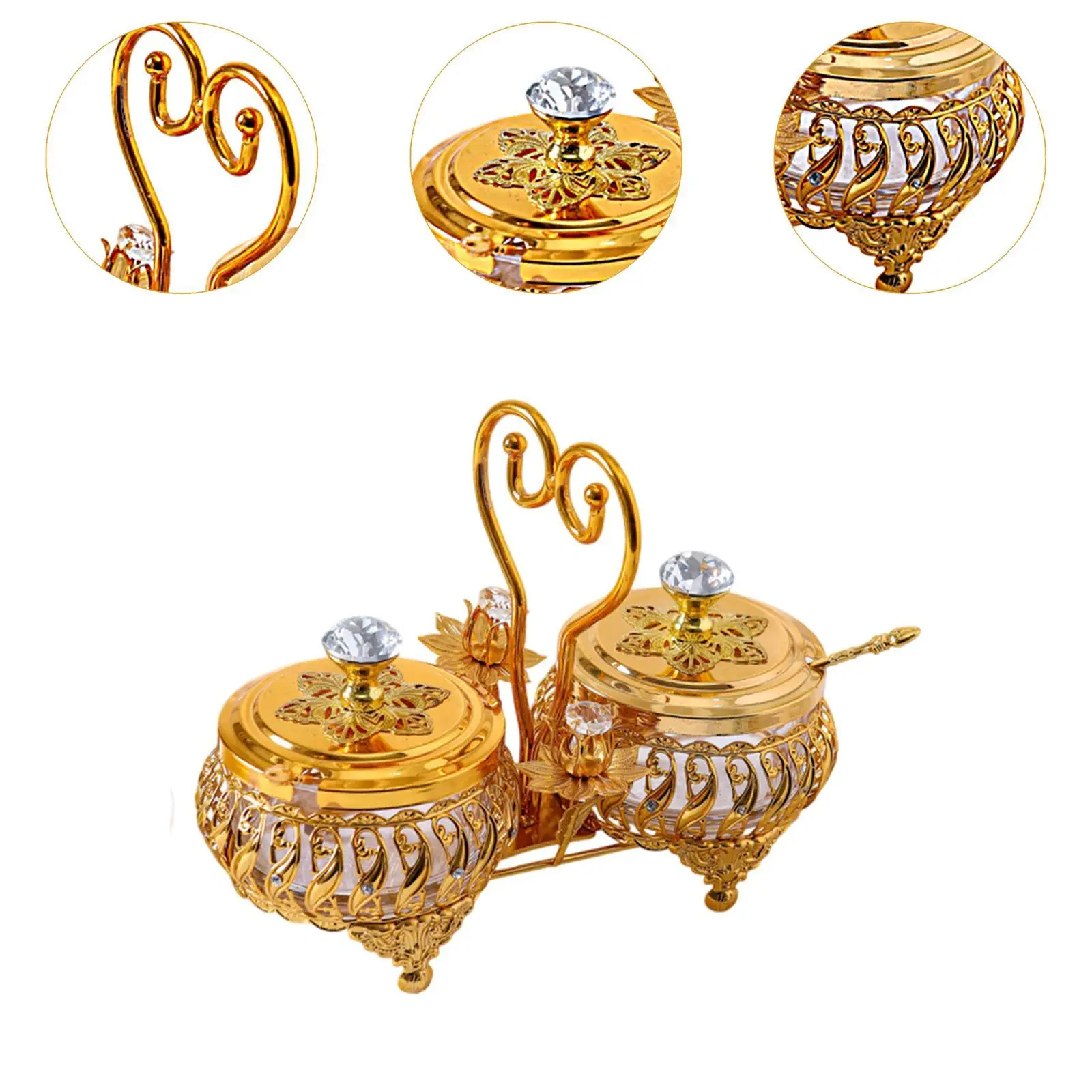 Seasoning Box Snack Plates Food Storage Organizer Condiment Jar Sugar Pots for Parties Dining Room Wedding Banquet Event