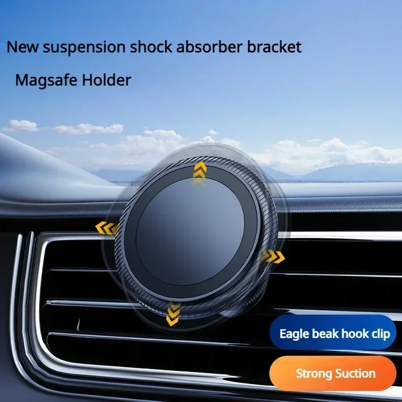 Eary Magnetic Car Phone Holder 360°Rotation Air Vent Shock Absorption Phone Mount Fit All iPhone 16 15 Pro Max Samsung S25 S24