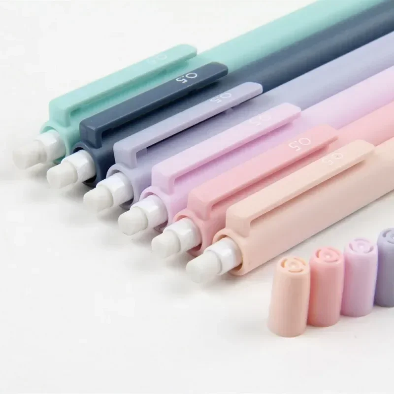 6pcs/set Automatic Pencil for Writing 0.5mm Mechanical Pencil School Supplies Fashion Macaron Stationery Writing Supplies 2