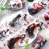 2M/ Roll Oriental Ancient beauty PET Tape Rhododendron Plum Blossom Masking Tape DIY Scrapbooking Sticker Journal Card Making 1