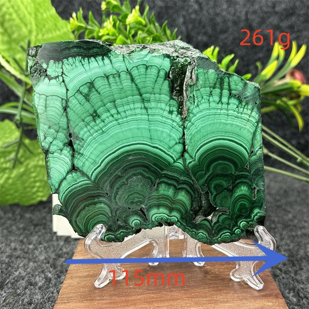 Natural Malachite Crystal Rough Sliced ​​Polished Healing Gem Slate Home Decor Meditation Spiritual Energy Feng Shui Witchcraft