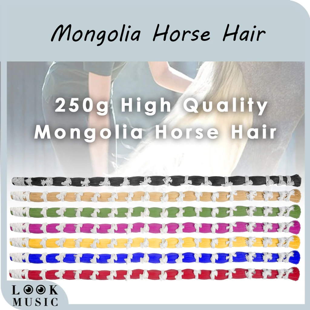 LOOK 250g Mongolian Horse Hair White Horse Tail Hair In Bulk Violin Bow