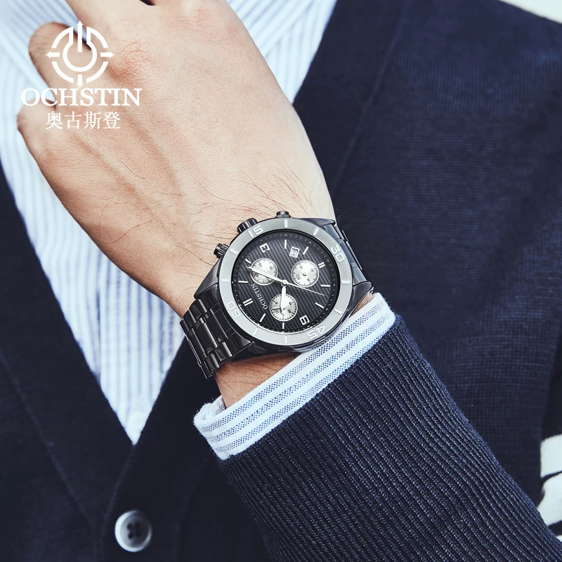 OCHSTIN2024 Navigator Series Sports Street Style Multi functional Quartz Movement Waterproof Watch Men's Quartz Watch