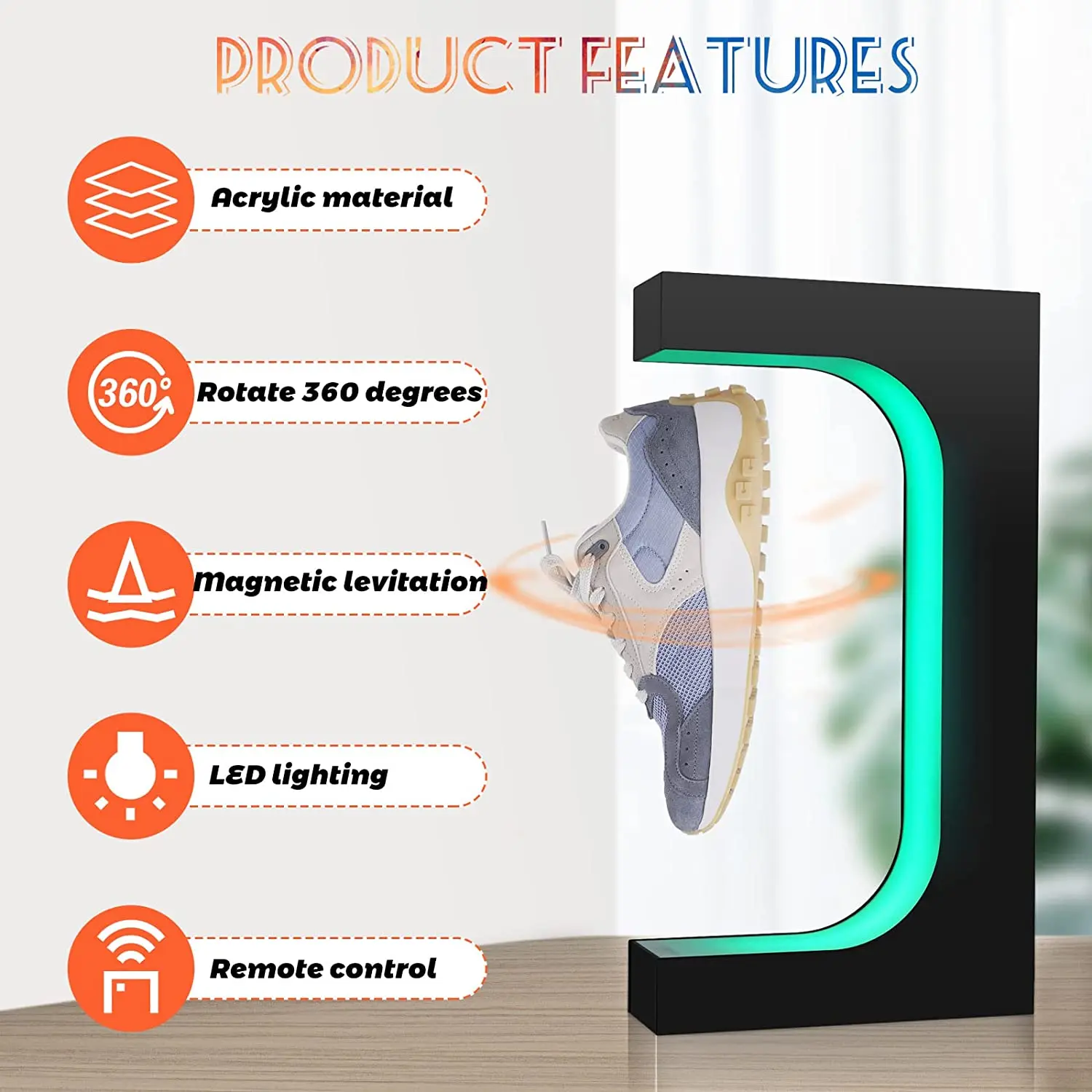 220V Levitating Shoe Display Stand Floating Sneaker Stand Magnetic Sneaker Stand Holder for Shoes Collectors Storewindow 2