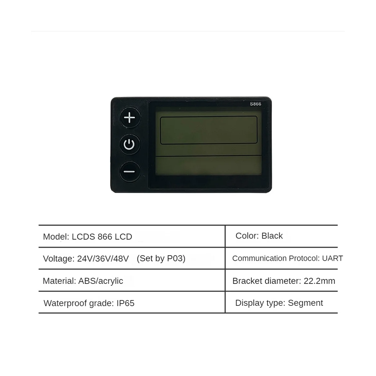 

30A Three-Mode Sine Wave Ebike Controller with S866 Display for 36V 48V 750W1000W Electric Bicycle Motor Conversion Part
