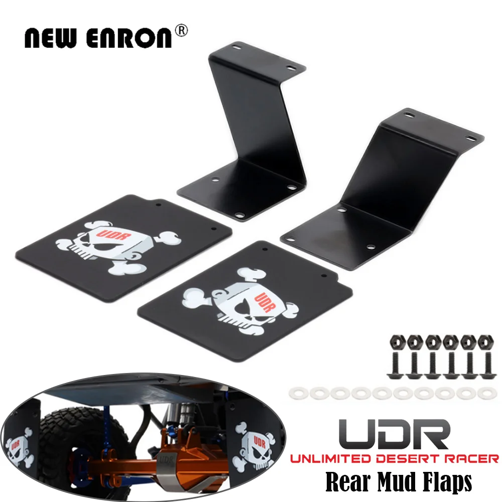 Rear Mud Flaps With Steel Frame For Traxxas 1/7 UDR Desert Racer - Rubber Fender Protection
