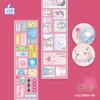 WAKAWAKA Showa Language Washi Tape Cute Character Deco Sticker Korean Decorative Masking Tape Scrapbooking Adhesive Tape 1