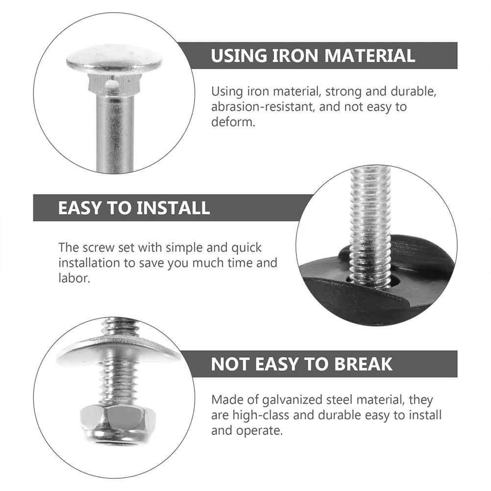 Trampoline Fixation Screws Trampoline Screw Replacement Galvanized Steel Jumping Bed Bolts Nuts Stability Tool 8 Sets trampoline screw replacement