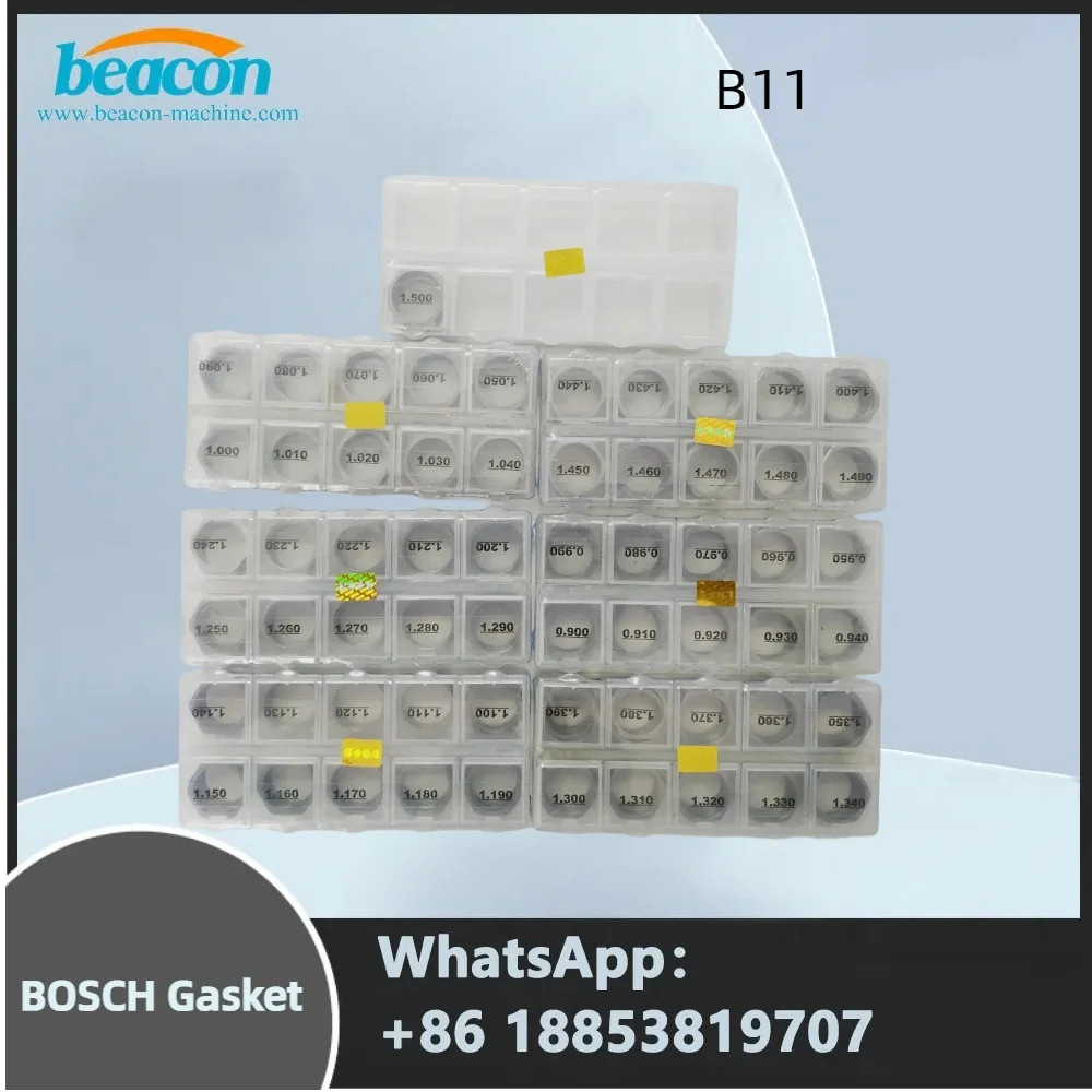 

Beacon High Quality 200PCS Auto Diesel Gaskets B11 Size 1.2-1.29mm Shims CR Injector Adjust Washers B11 for Bosch