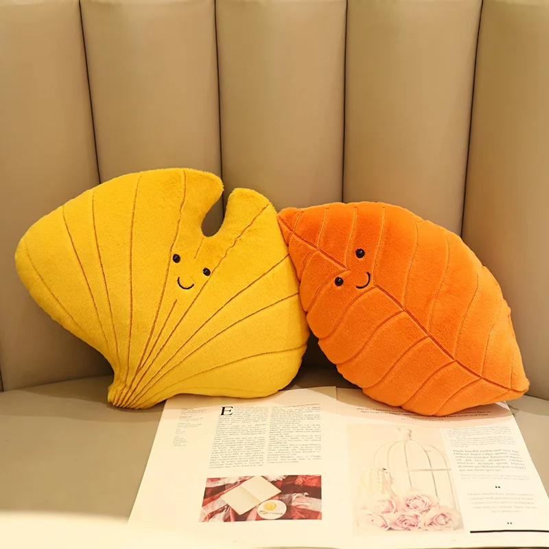 Creative Simulation Leaves Stuffed Soft Plant Pillow Kawaii Maple