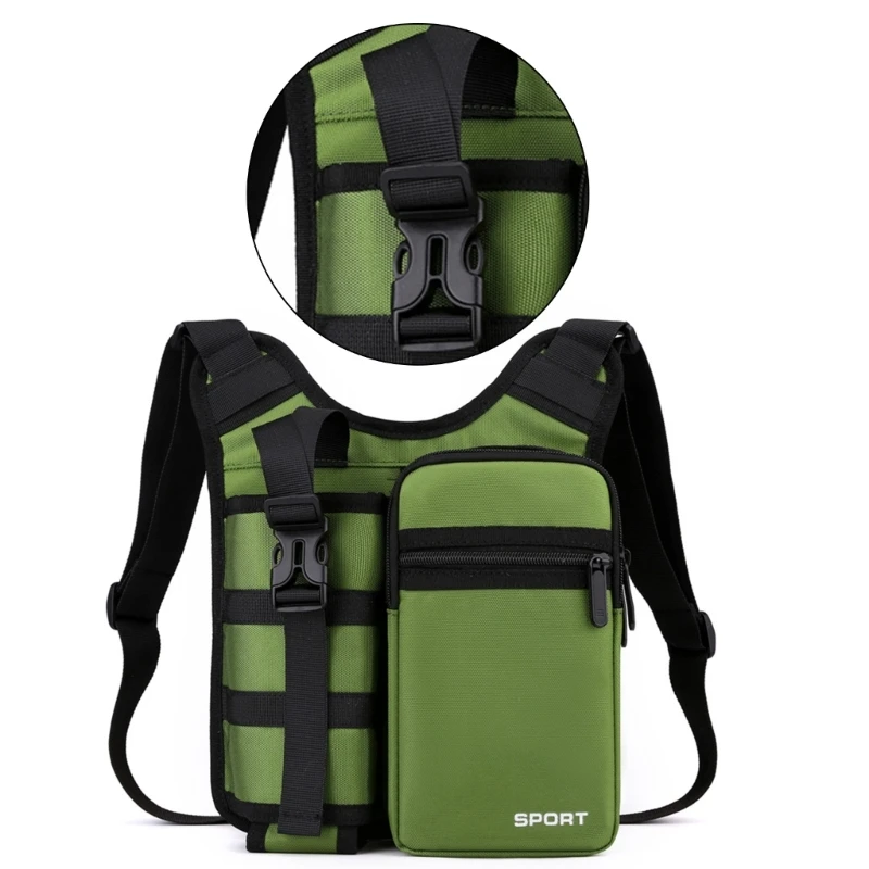 Tacticals Shoulder Bag Multi-Pocket Messengers Bag Nylon Crossbody Bag Waist Bag
