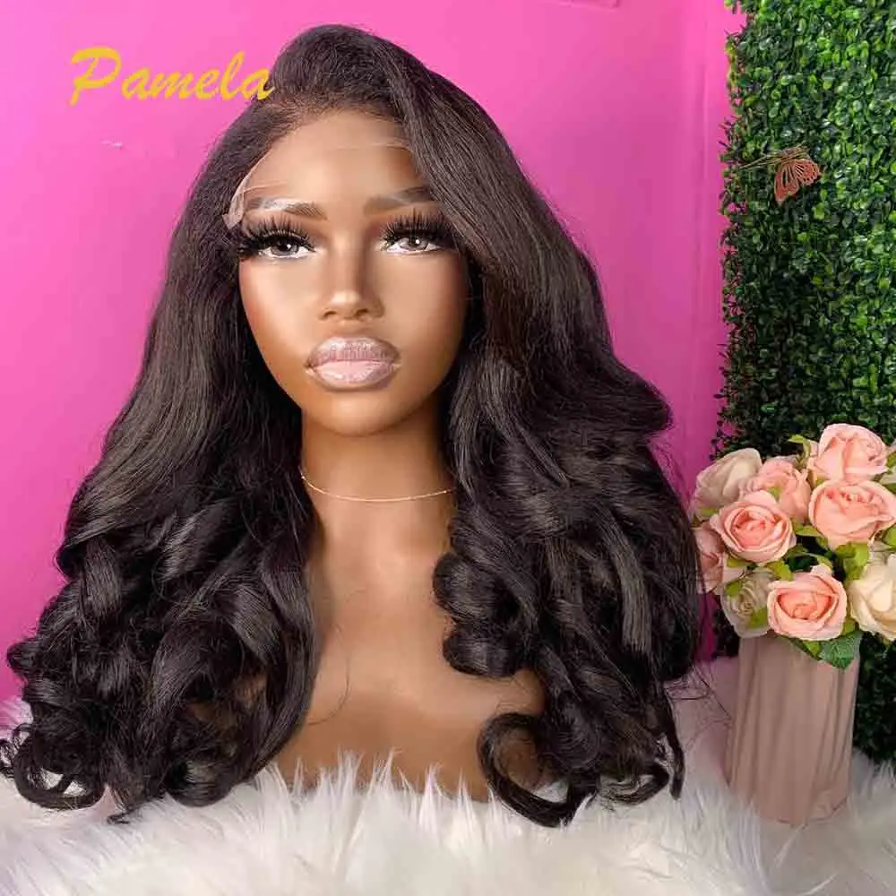 Kinky Straight and Body Wave Glueless Wig Human Hair Ready To Wear 250% Density 4x4 Transparent Lace Closure Wigs