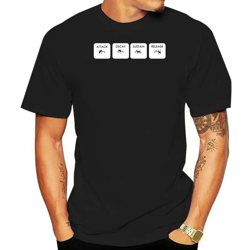 Leqemao Adsr T Shirt Sintetizzatore Moog Roland Music Producer Abeton T Shirt Summer Style Fashion Men T-Shirt