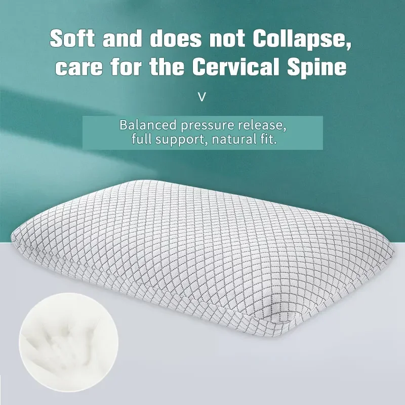 Bamboo Fiber Skin-friendly Memory Foam Pillow Slow Rebound Bread Pillow Single Hotel Cervical Neck Care Home Pillow Core 2